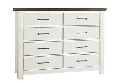 Image for Yellowstone-White & Buckskin Dresser - 8 Drawer