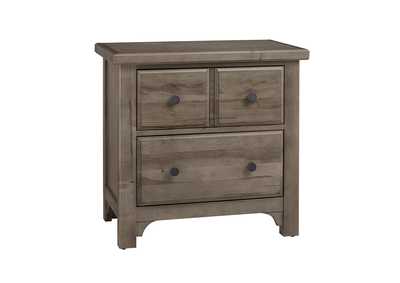 Image for Cool Farmhouse-Grey Night Stand - 2 Drawer