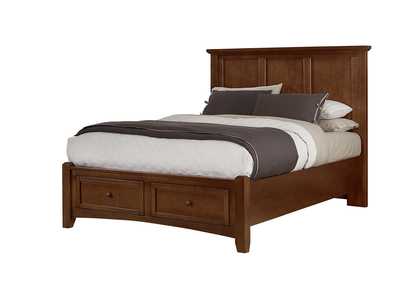 Image for Bonanza Cherry Full Mansion Bed w/ Storage Footboard