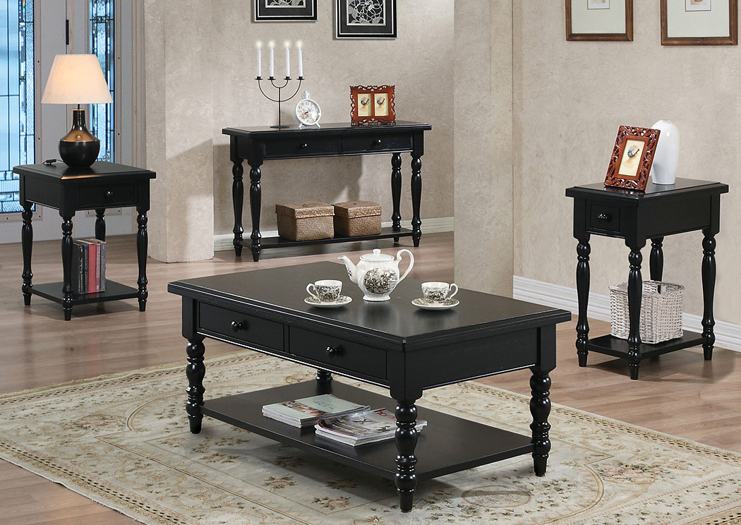Quails Run - Ebony 20" End Table,Winners Only