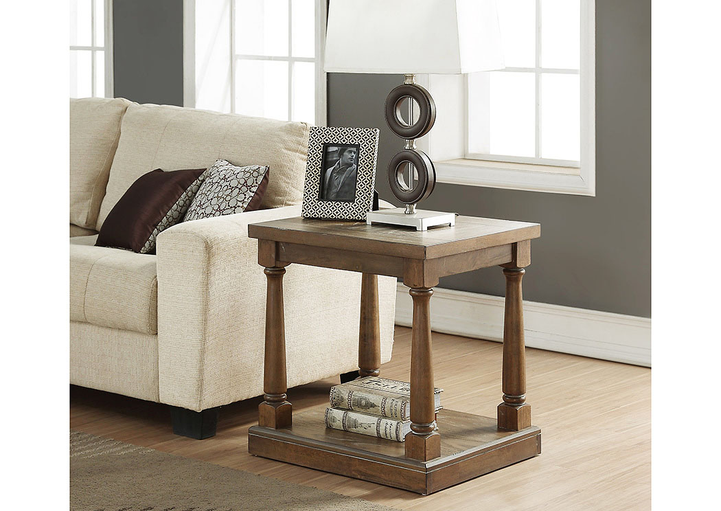 Xcalibur - Gray 20" Rectangular End Table,Winners Only