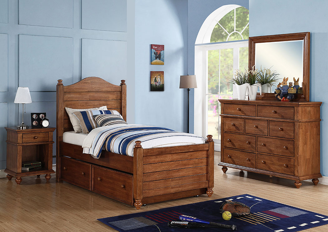 Quails Run - Acacia Panel Twin Bed,Winners Only
