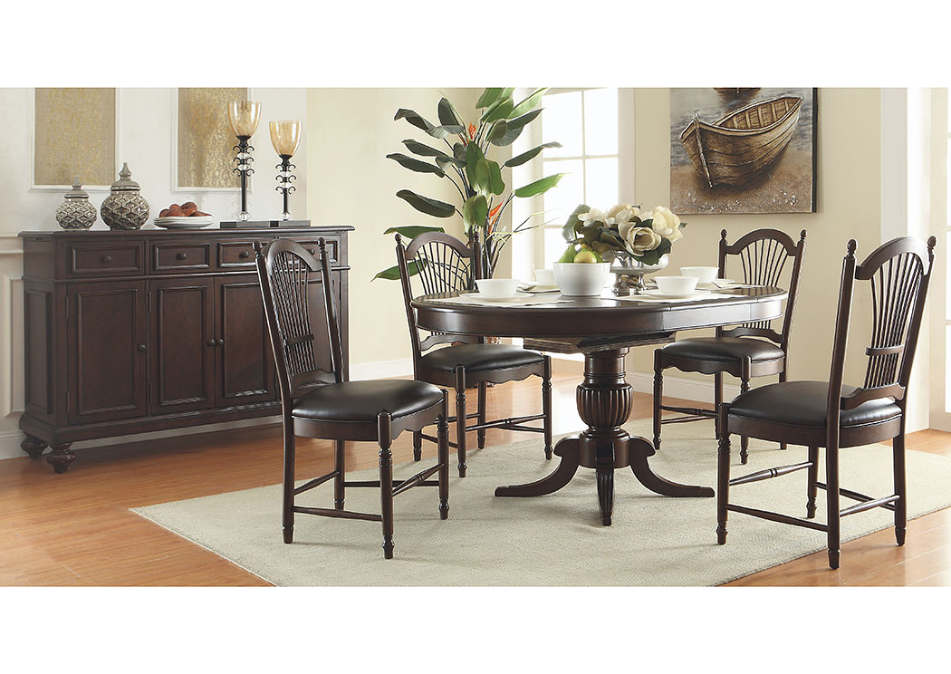 Cambridge - Molasses 60" Ped Table w/18" Butterfly Leaf,Winners Only