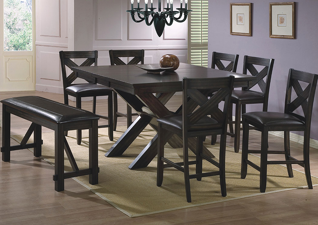 Edgewater 54" X-Base Tall Table w/12" Leaf,Winners Only