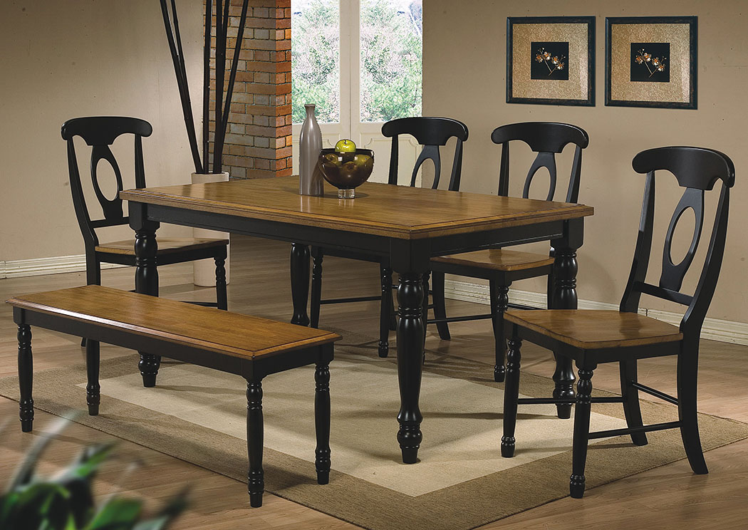 Quails Run - Almond/Ebony 60" Leg Table,Winners Only