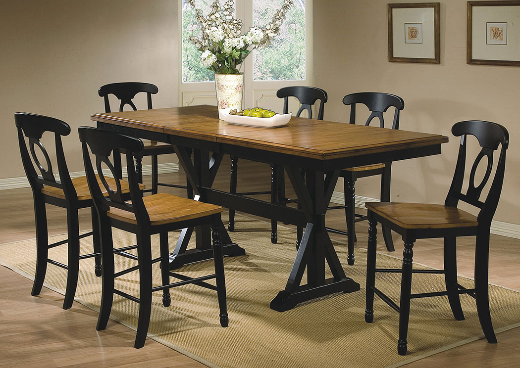 Quails Run - Almond/Ebony 24" H Napoleon Barstool (Set of 2),Winners Only