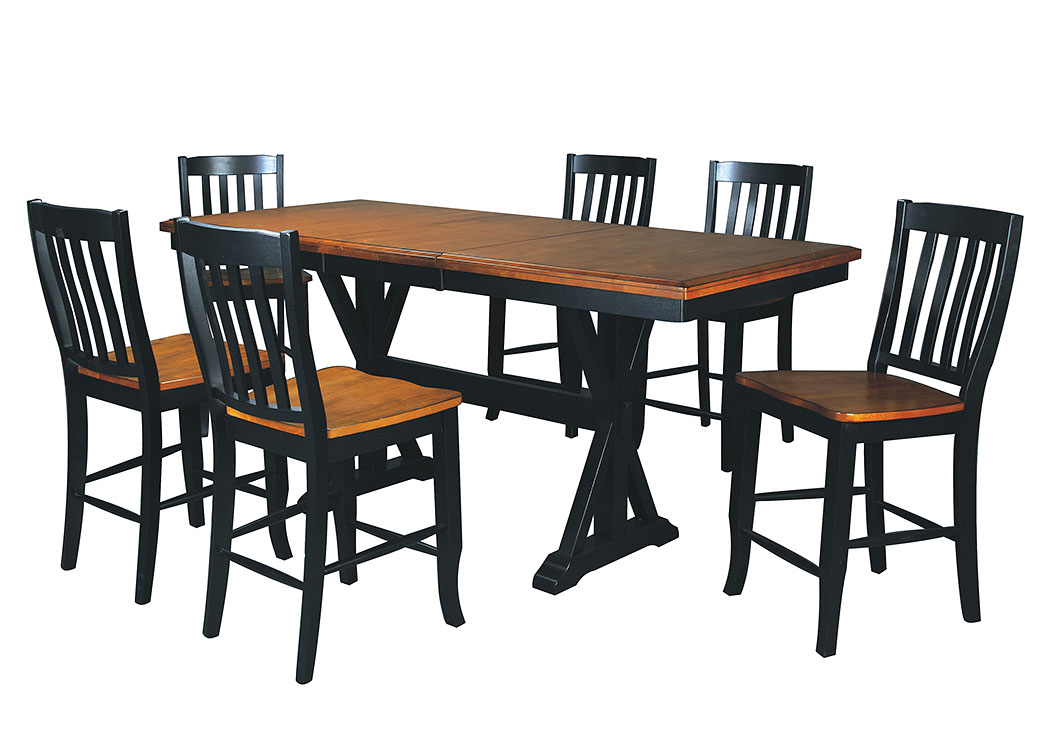 Quails Run - Almond/Ebony 24" H Rake Back Barstool (Set of 2),Winners Only