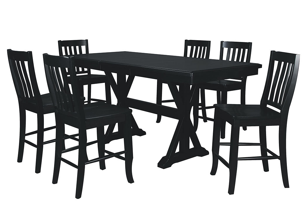 Quails Run - Ebony 24" H Rake Back Barstool (Set of 2),Winners Only