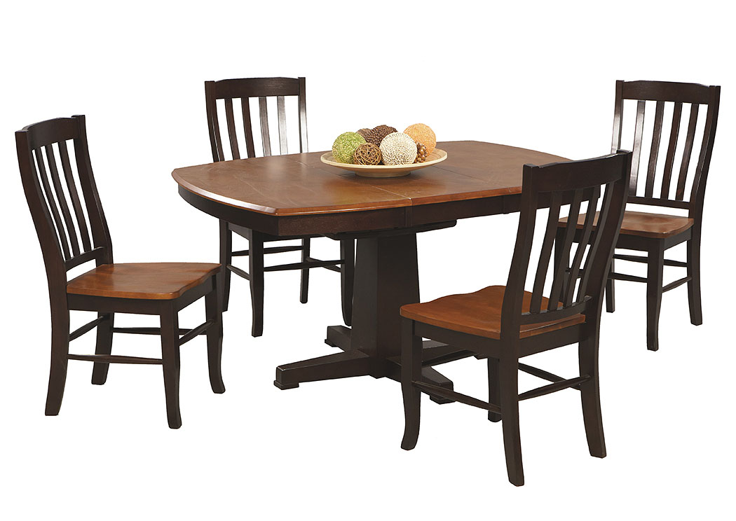 Santa Fe - Chestnut/Espresso 57" Pedestal Table,Winners Only