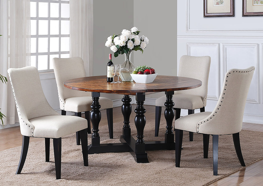 Weston 60" Round Table w/Drop Leaves,Winners Only