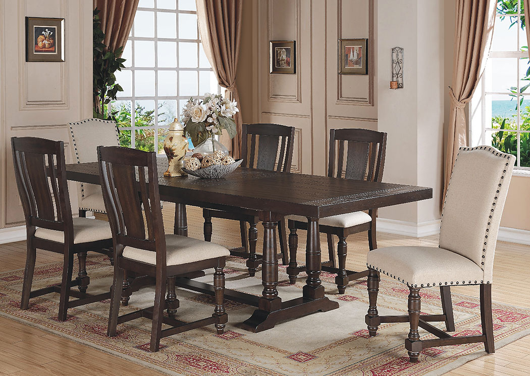 Xcalibur - Expresso Slat Back Side Chair (Set of 2),Winners Only