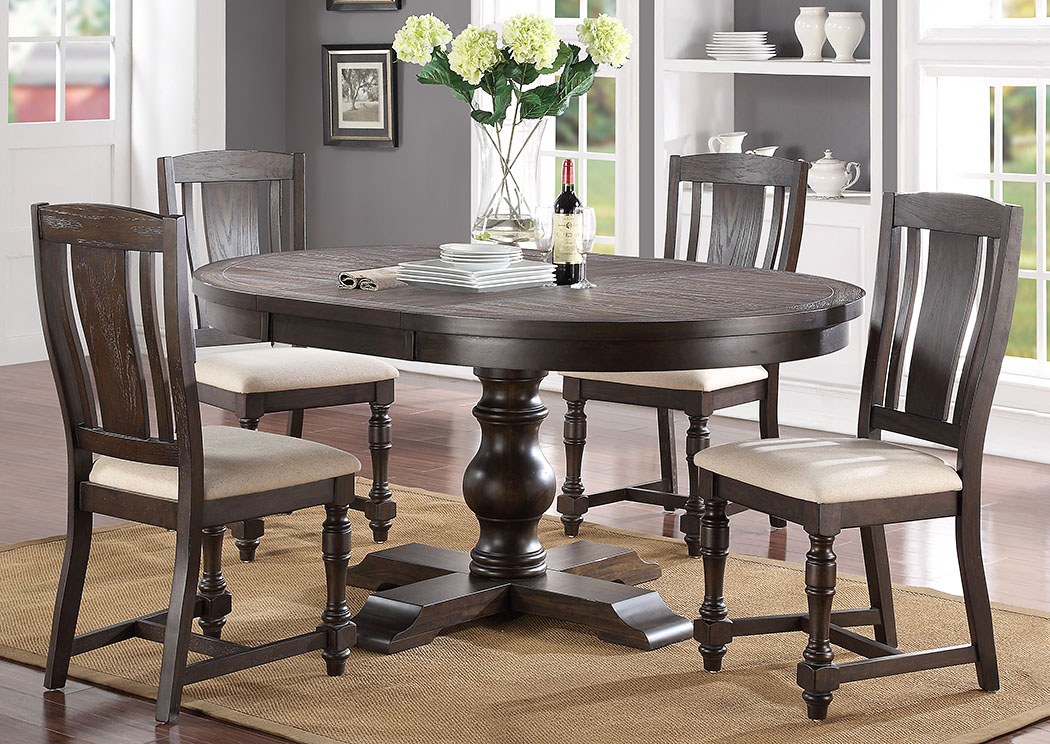Xcalibur - Expresso 66" Pedestal Table w/18" Leaf,Winners Only