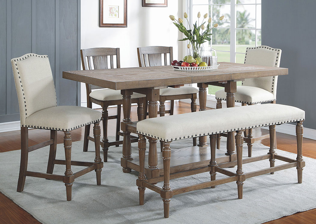 Xcalibur - Gray 78" Tall Table w/18" Bfly Leaf,Winners Only