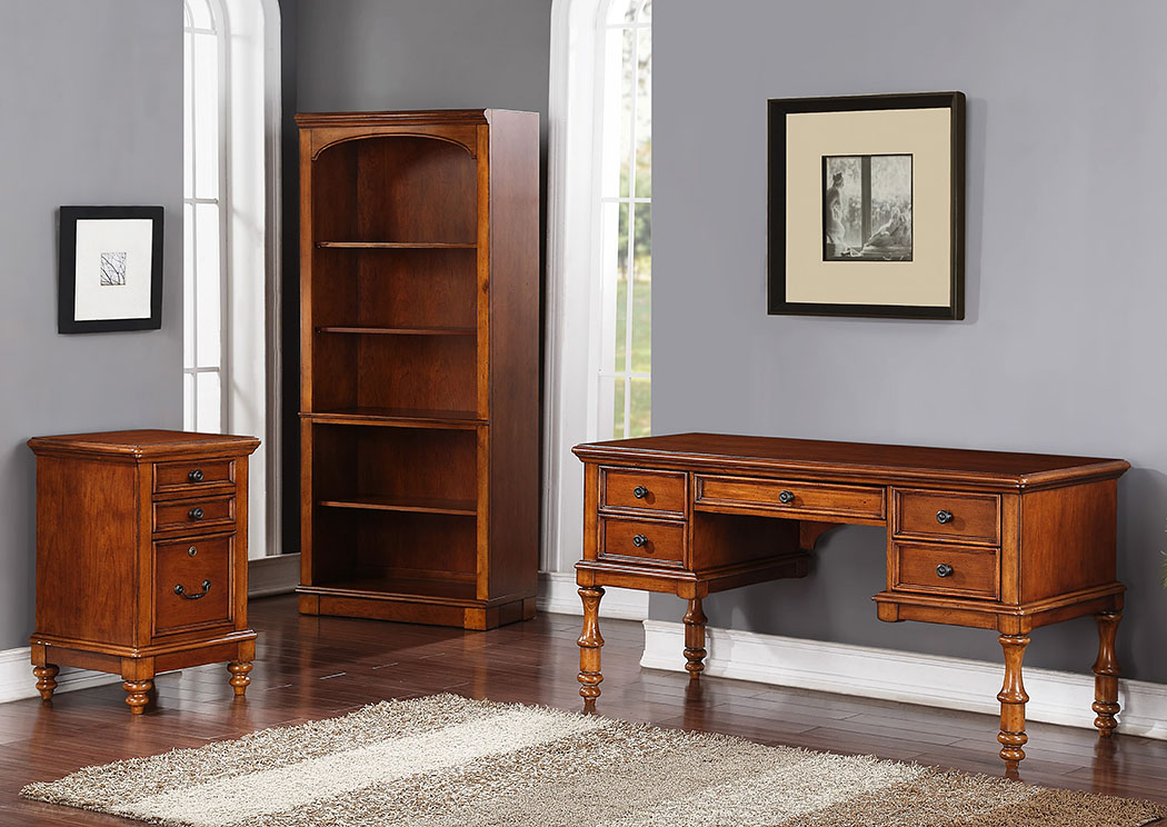 Palm Beach - Cherry 72" Open Bookcase,Winners Only