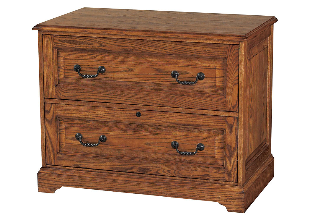 Heritage - Dark Oak 2 Drawer Lateral File,Winners Only