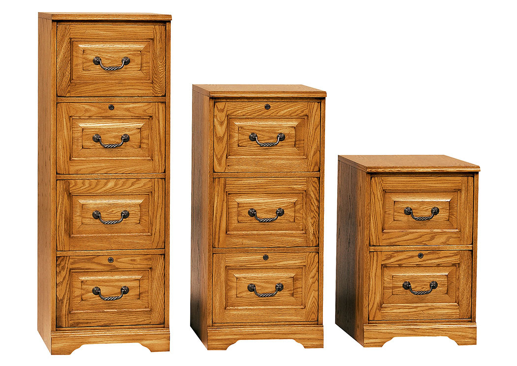 Heritage - Light Oak 3 Drawer File,Winners Only