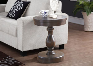 Image for Xcalibur - Espresso 20" Round End Table
