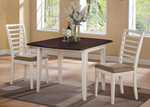 Image for Brownstone - Molasses/White 50" Leg Table w/2X10" Drop Leaf