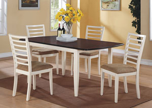 Image for Brownstone - Molasses/White 72" Leg Table w/12" Butterfly Leaf
