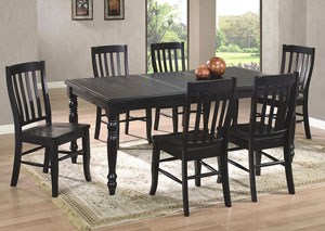 Image for Quails Run - Ebony 78" Leg Table w/18" Butterfly Leaf