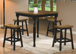 Image for Quails Run - Almond/Ebony 36" Square Tall Table