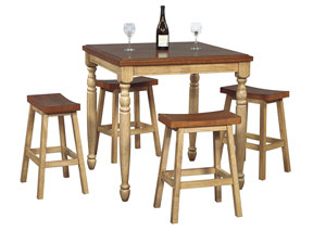 Image for Quails Run - Almond/Wheat 36" Square Tall Table