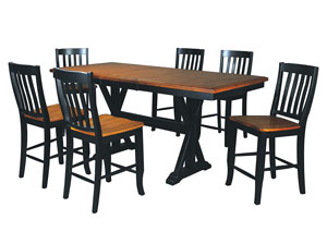 Image for Quails Run - Almond/Ebony 24" H Rake Back Barstool (Set of 2)