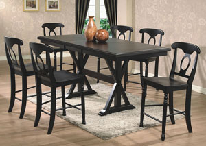 Image for Quails Run - Ebony 78" Tall Table w/1-18" Butterfly Leaf