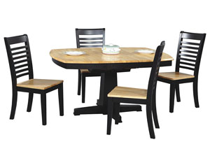 Image for Santa Fe - Natural/Ebony 57" Pedestal Table