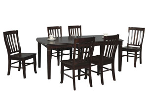 Image for Santa Fe - Chocolate Rake Back Side Chair (Set of 2)