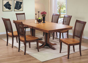 Image for Santa Barbara - Fruitwood 96" Double Ped w/2-12" Leaves