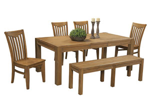 Image for Urbana - Light Oak 78" Table w/18" Butterfly Leaf