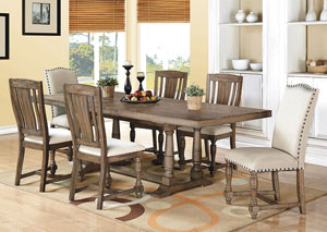 Image for Xcalibur - Gray 96" Trestle Table w/20" Leaf