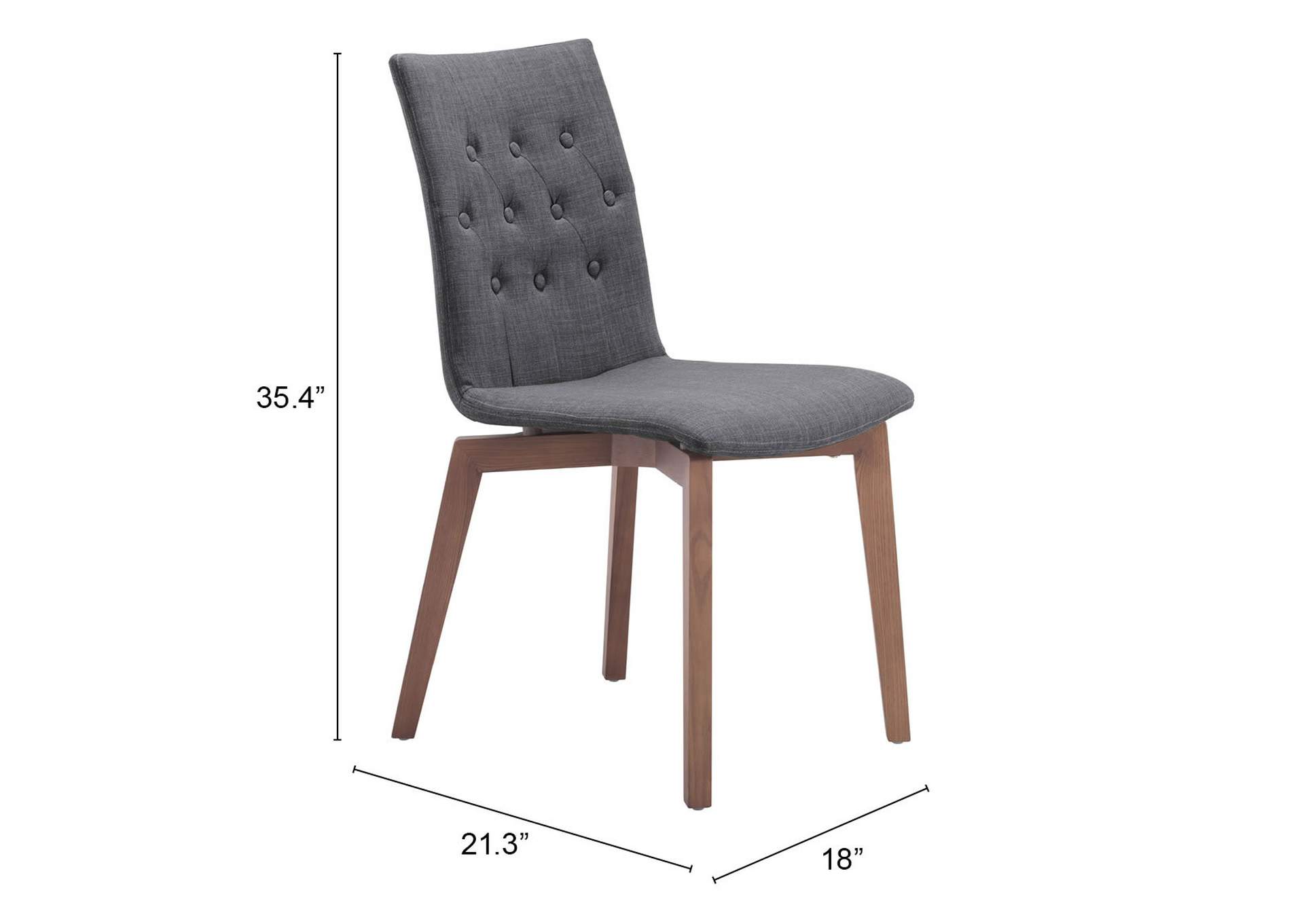 Orebro Dining Chair (Set Of 2) Graphite,Zuo