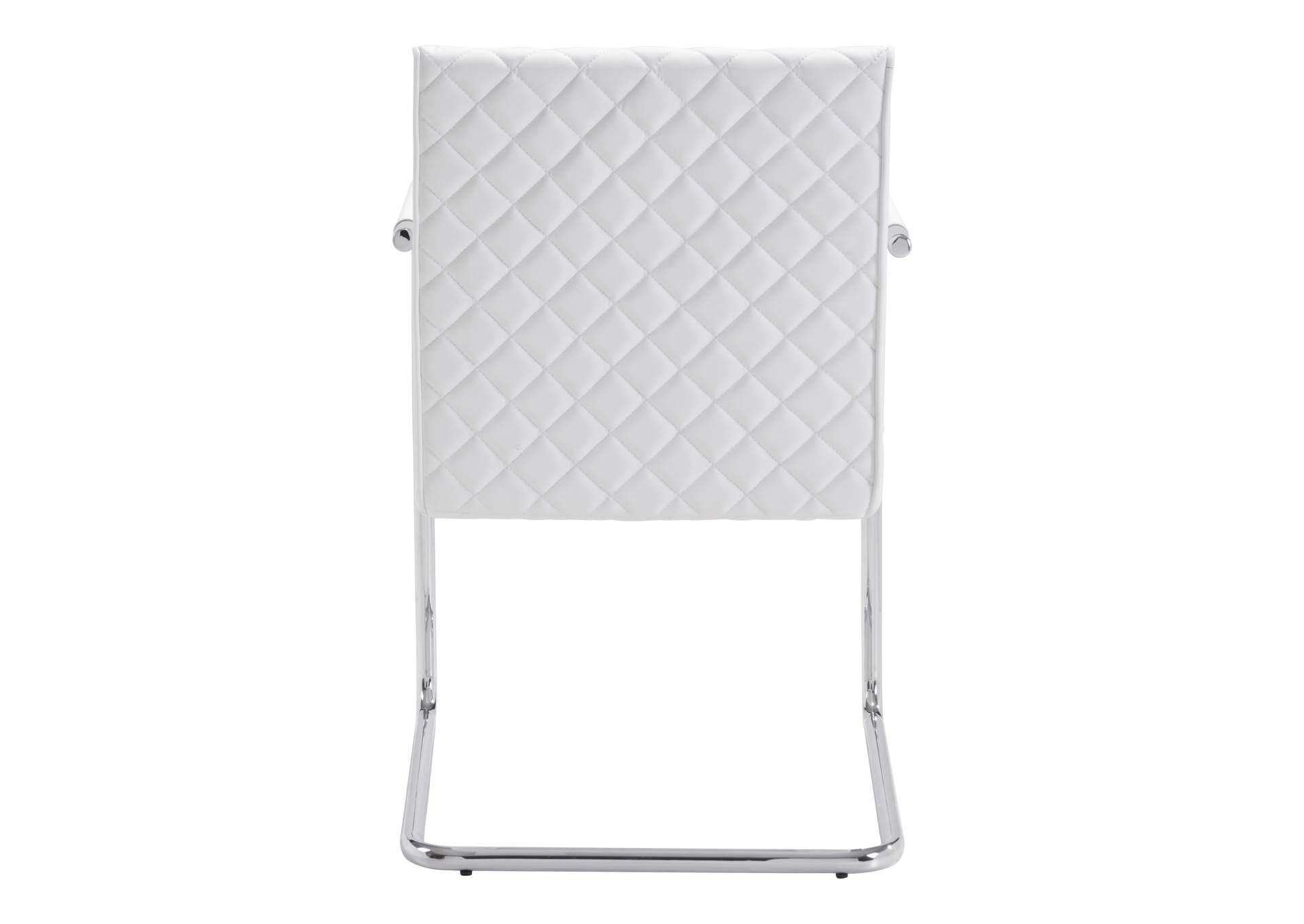 Quilt Dining Chair [Set of 2] White,Zuo