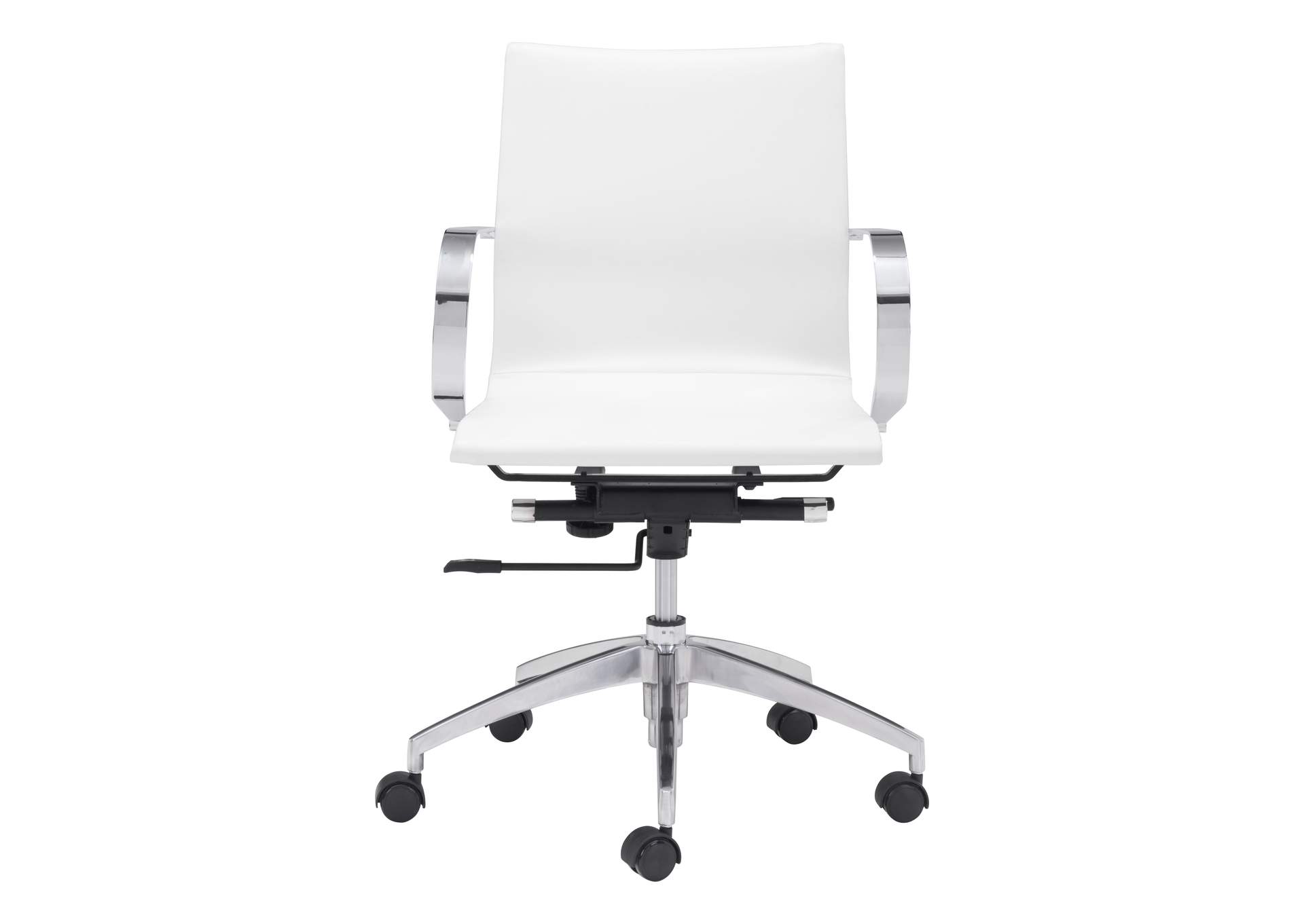 Glider Low Back Office Chair White,Zuo
