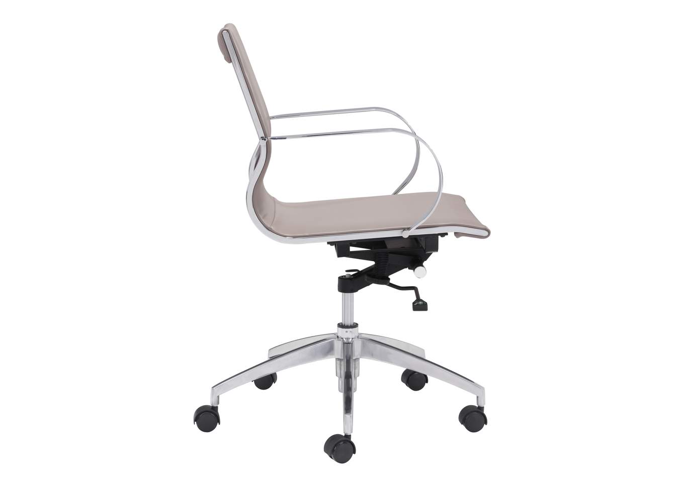Glider Low Back Office Chair Taupe,Zuo