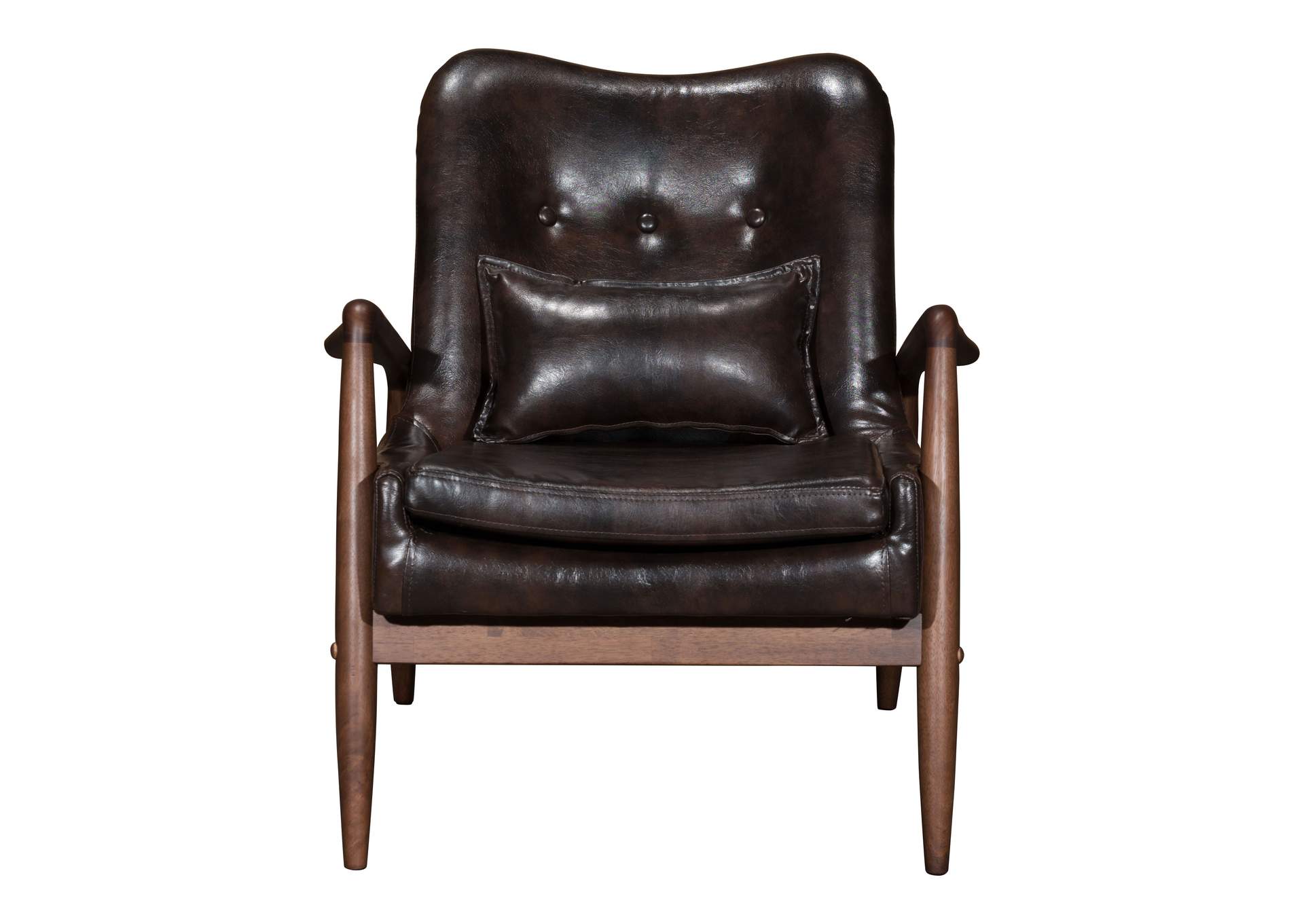 Bully Lounge Chair & Ottoman Brown,Zuo