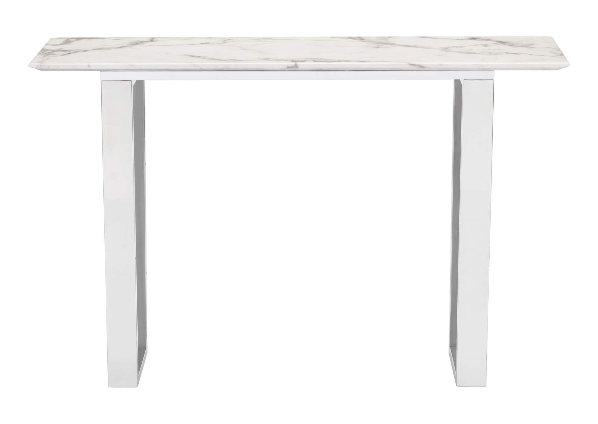 Atlas Console Table White & Silver,Zuo