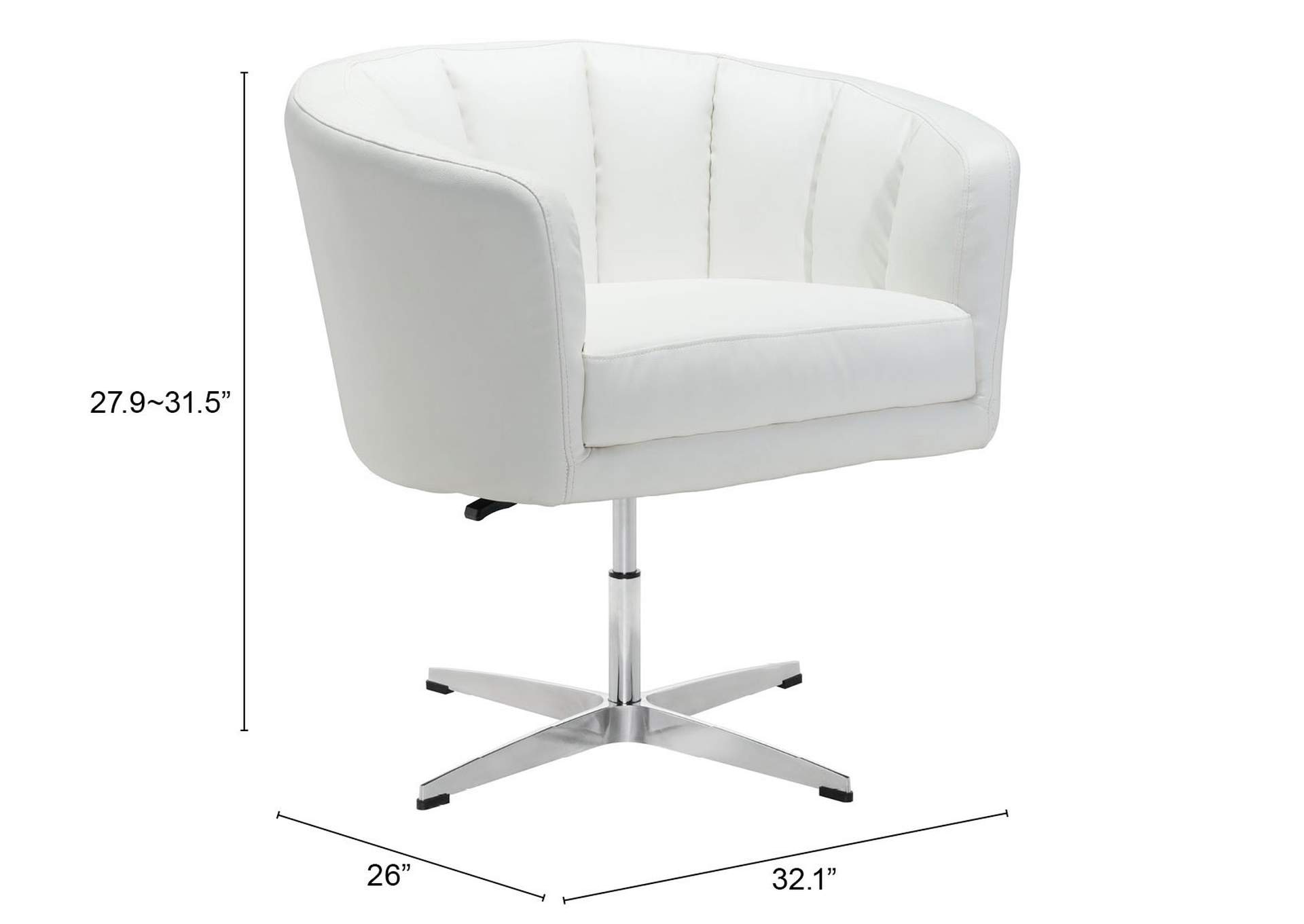 Wilshire Occasional Chair White,Zuo