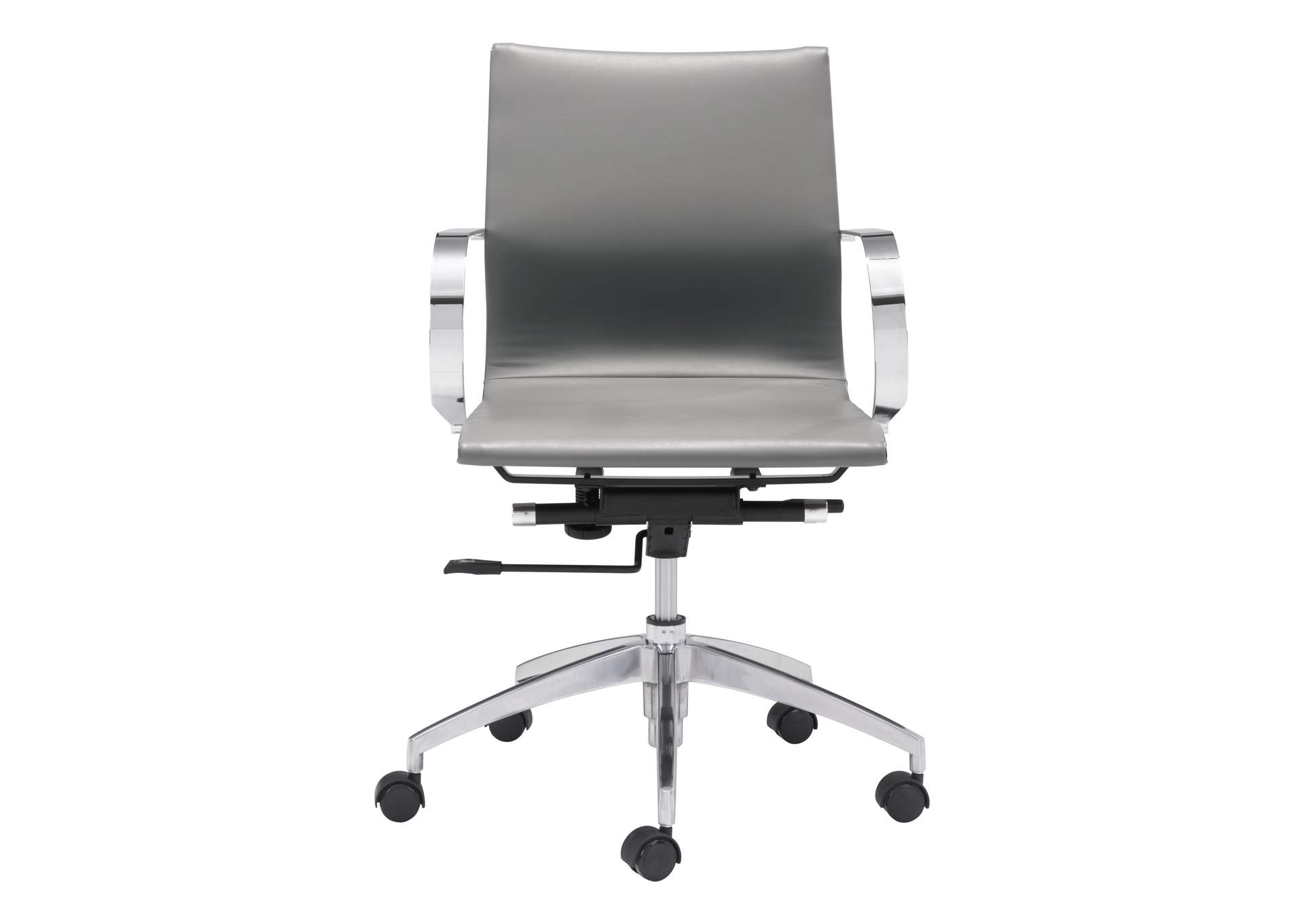 Glider Low Back Office Chair Gray,Zuo