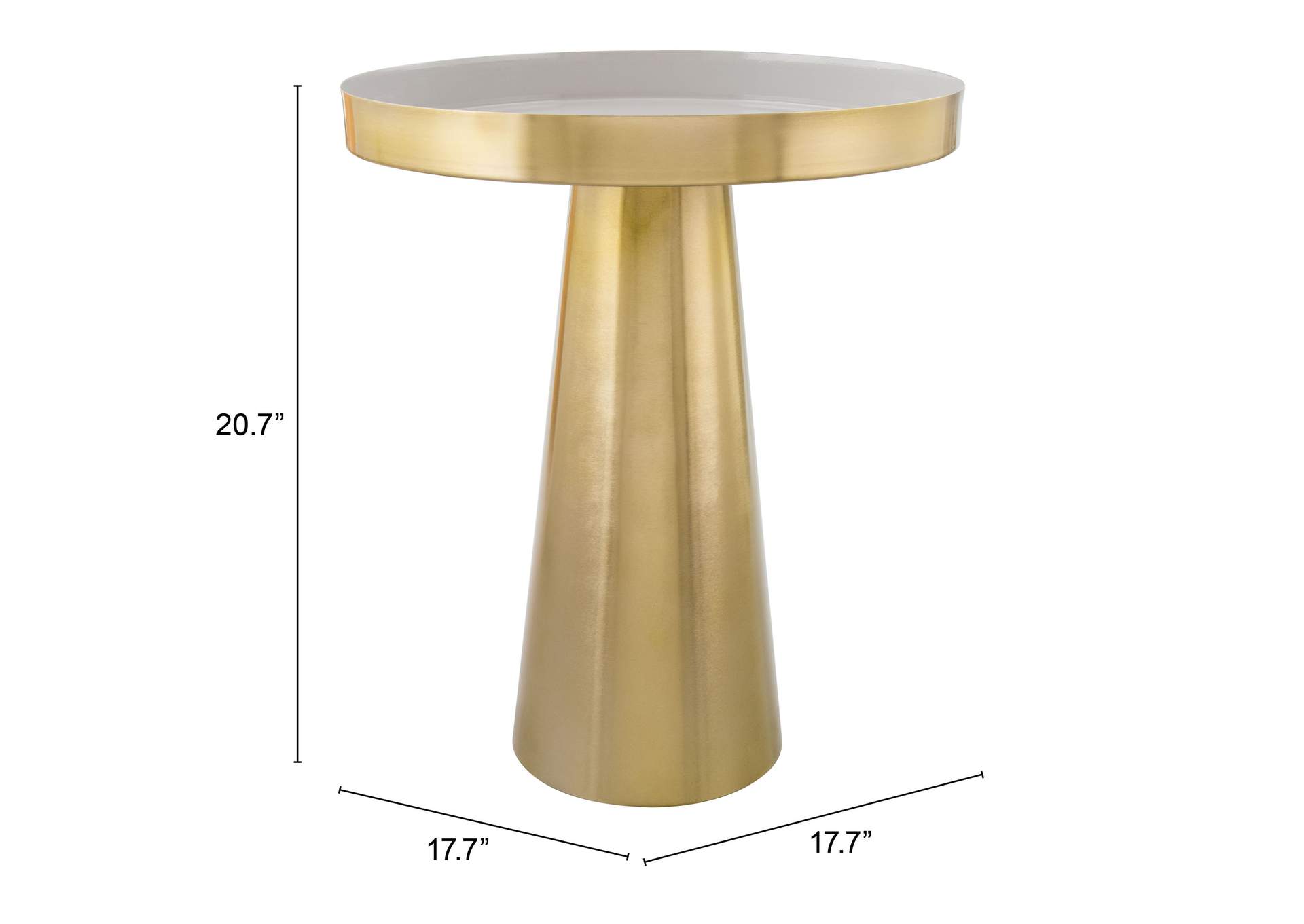Nova Side Table Gray & Gold,Zuo