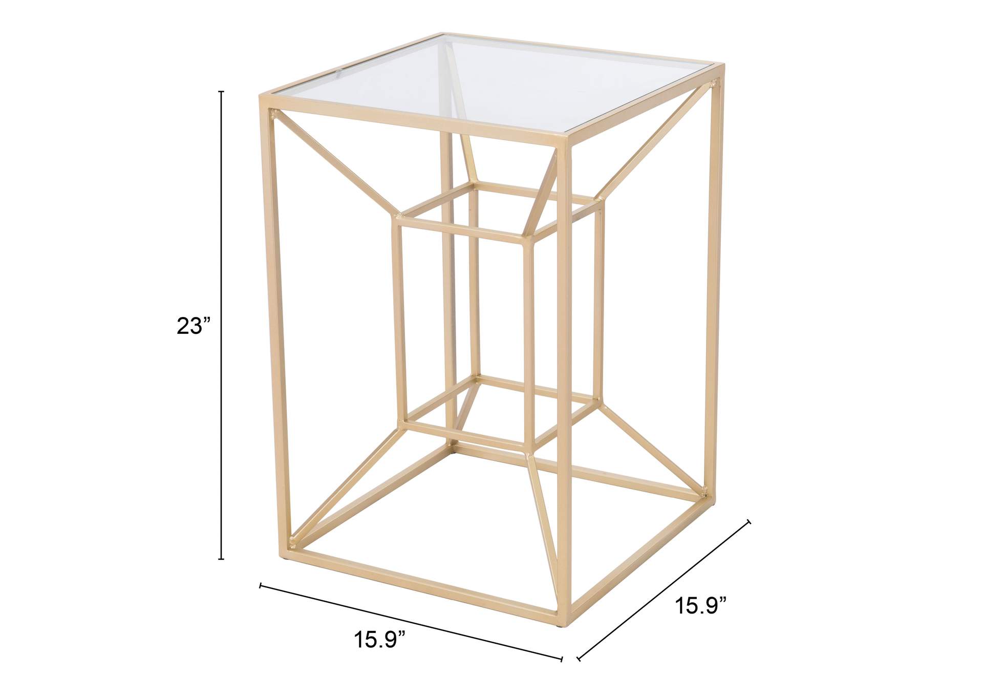 Canyon Side Table Gold,Zuo