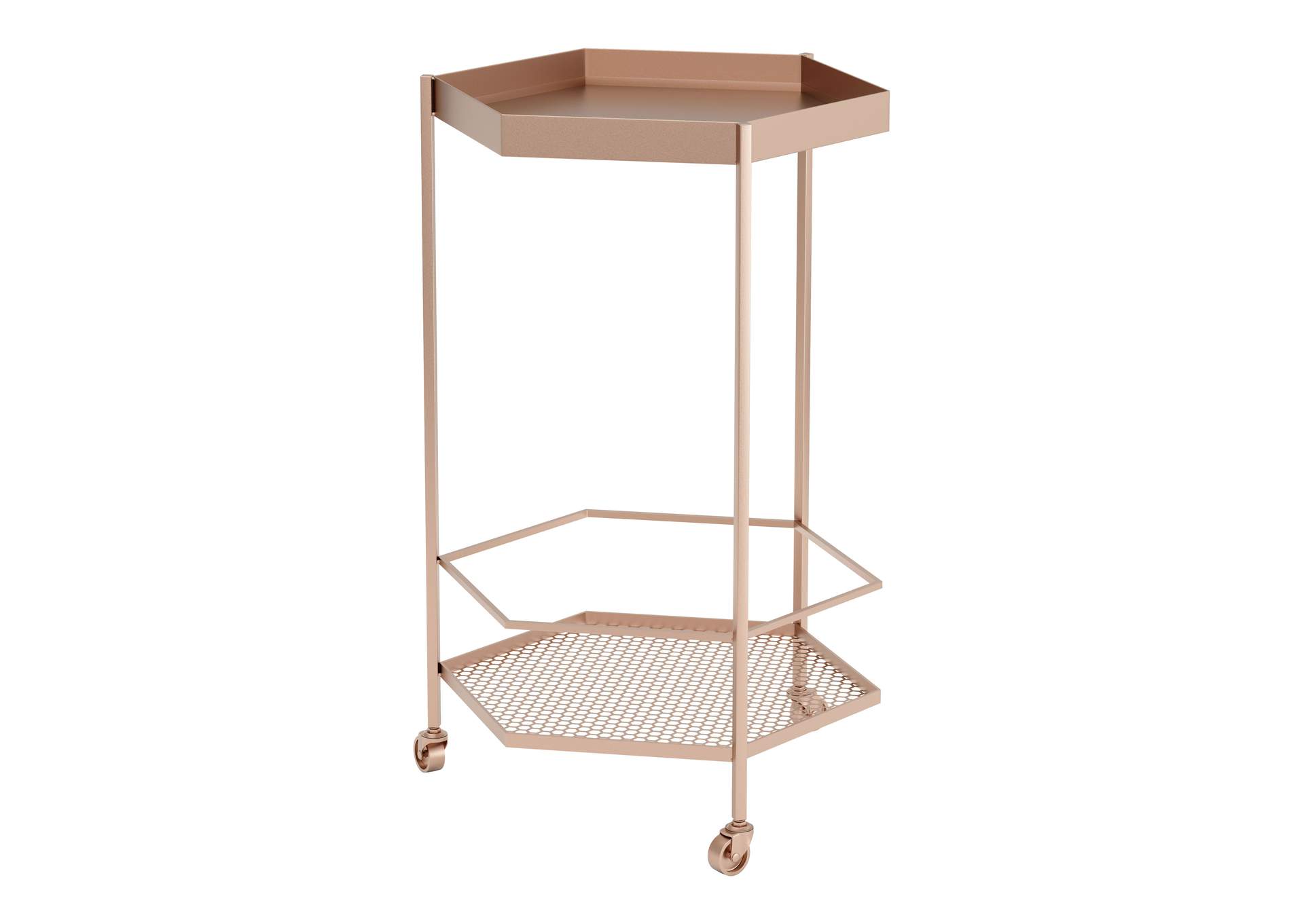 Hex Bar Cart Gold,Zuo