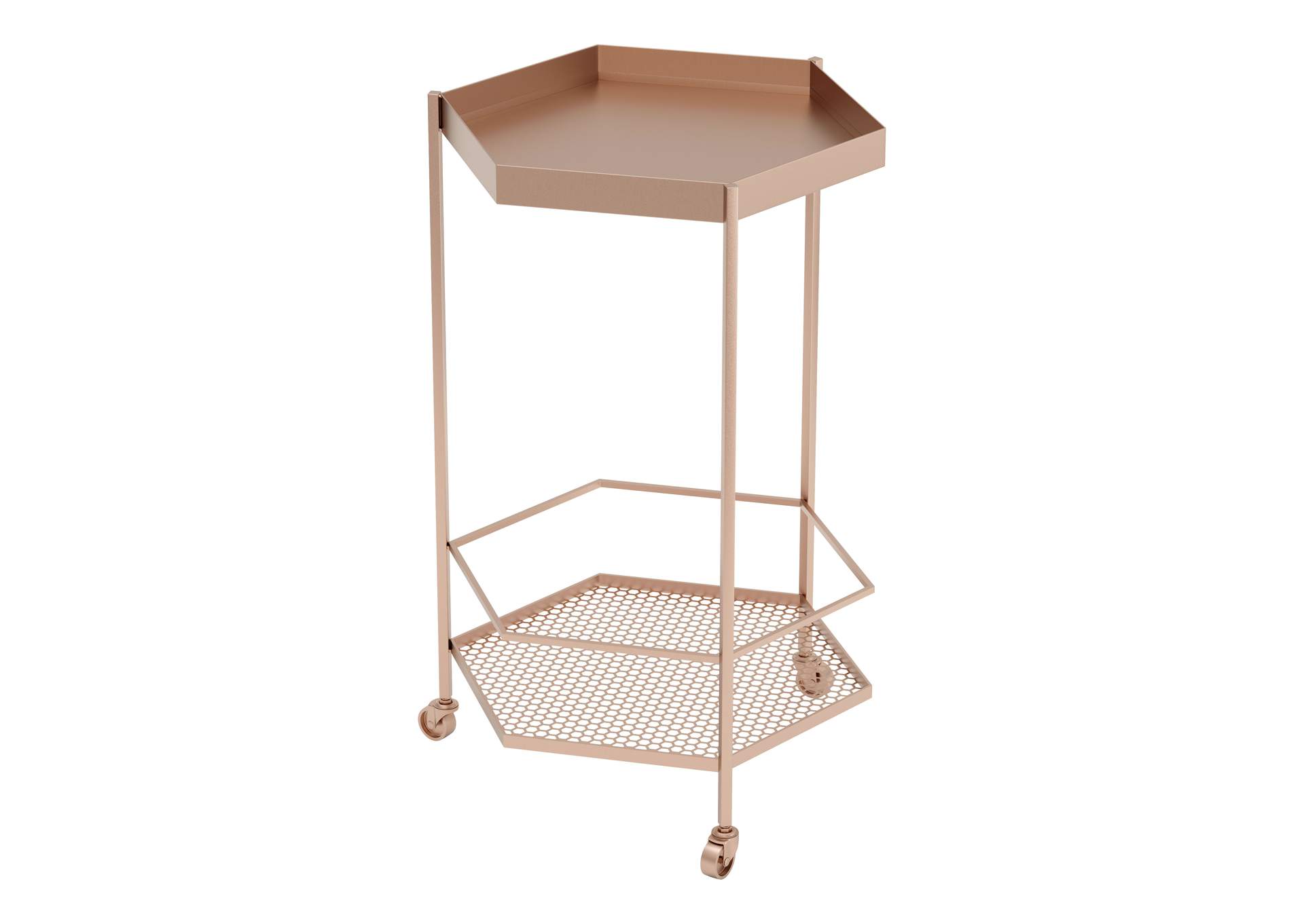 Hex Bar Cart Gold,Zuo