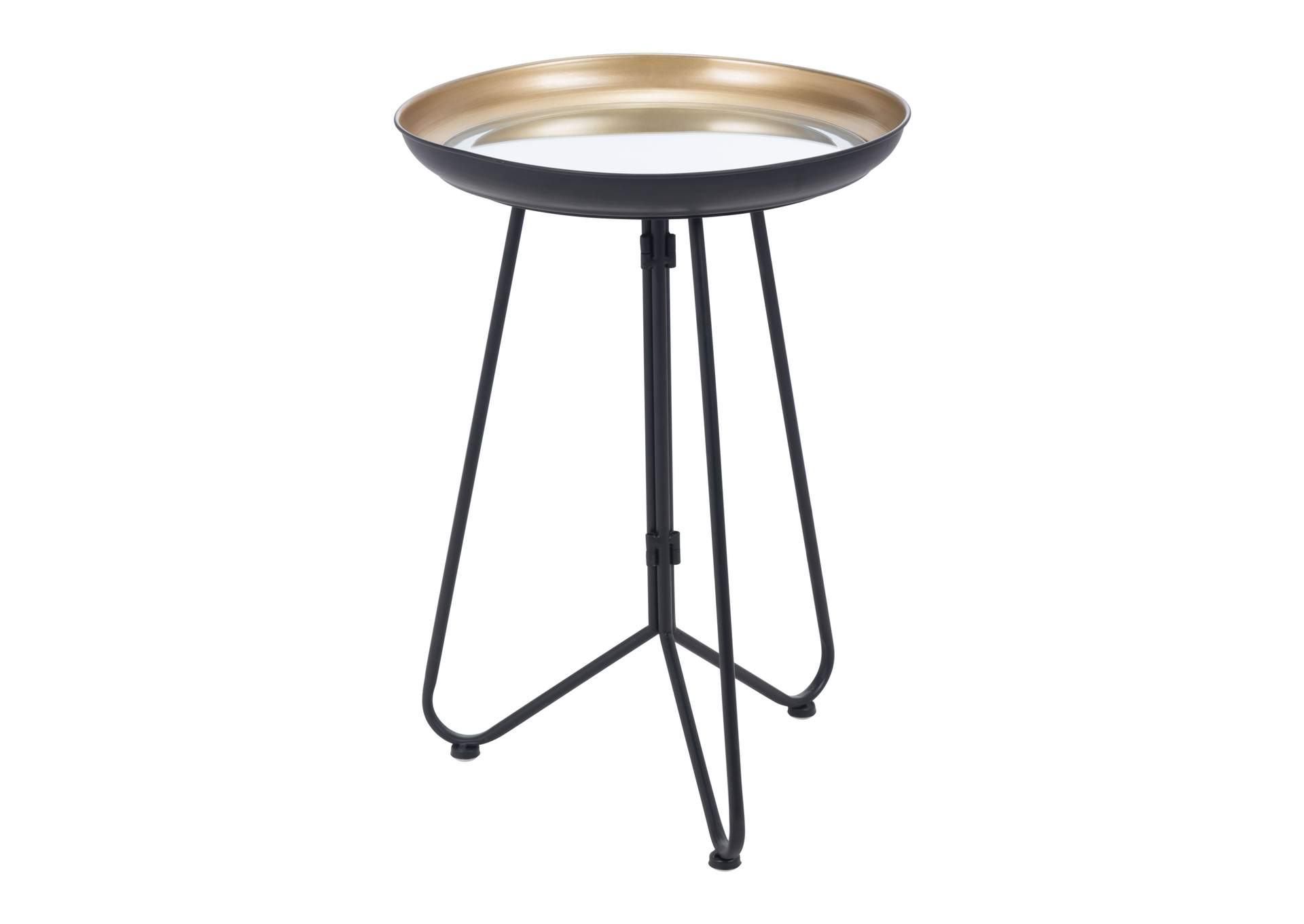 Foley Accent Table Gold & Black,Zuo