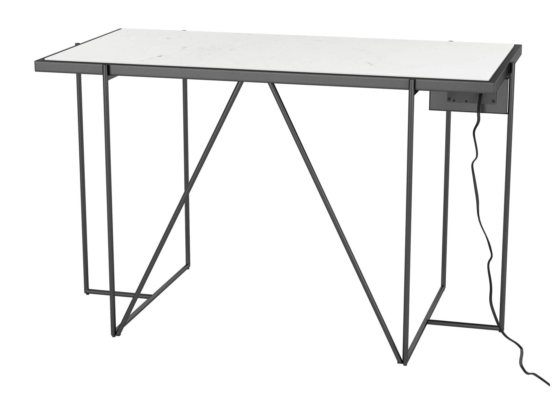 Winslett Marble Desk White & Black,Zuo