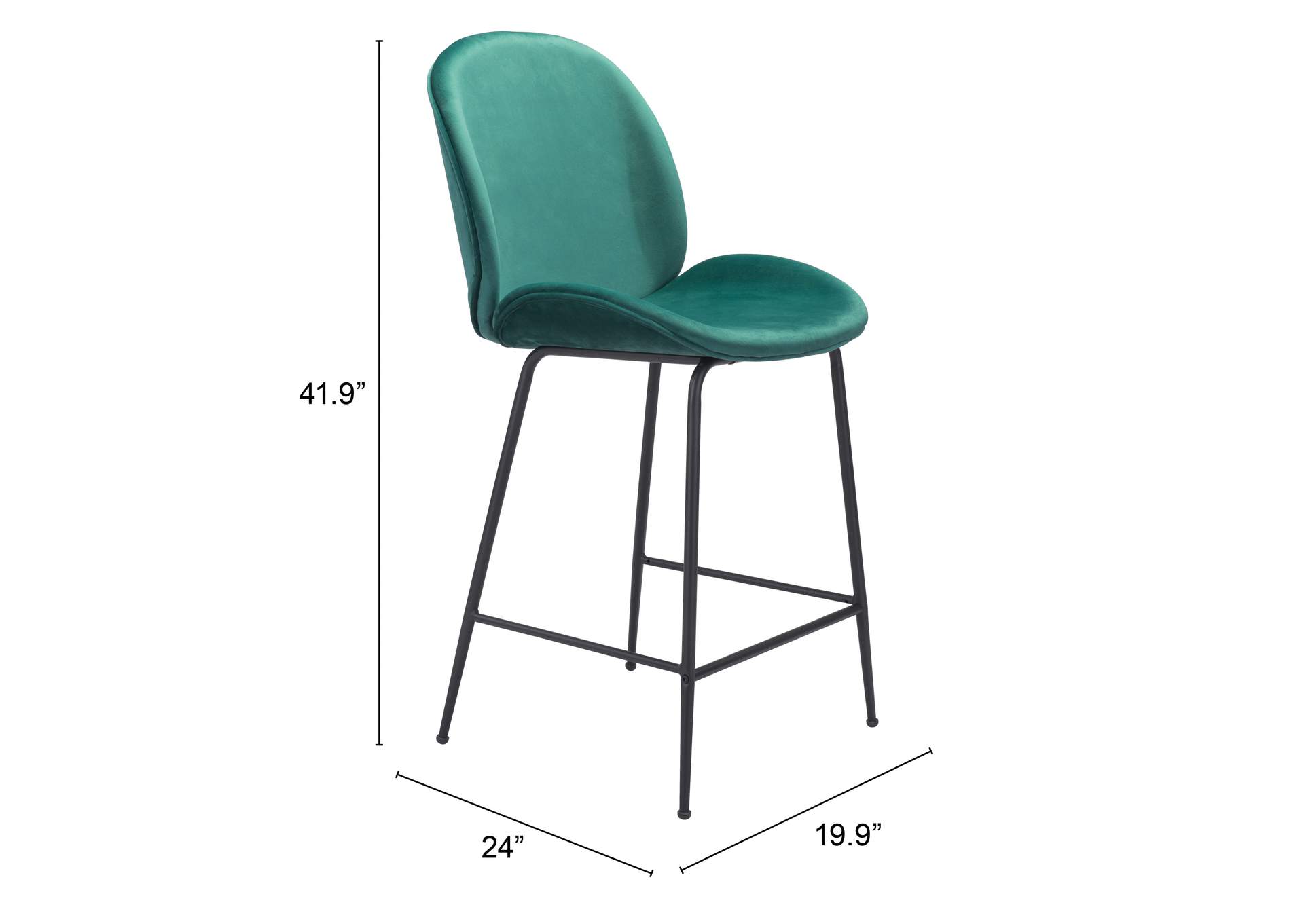 Miles Counter Stool Green,Zuo