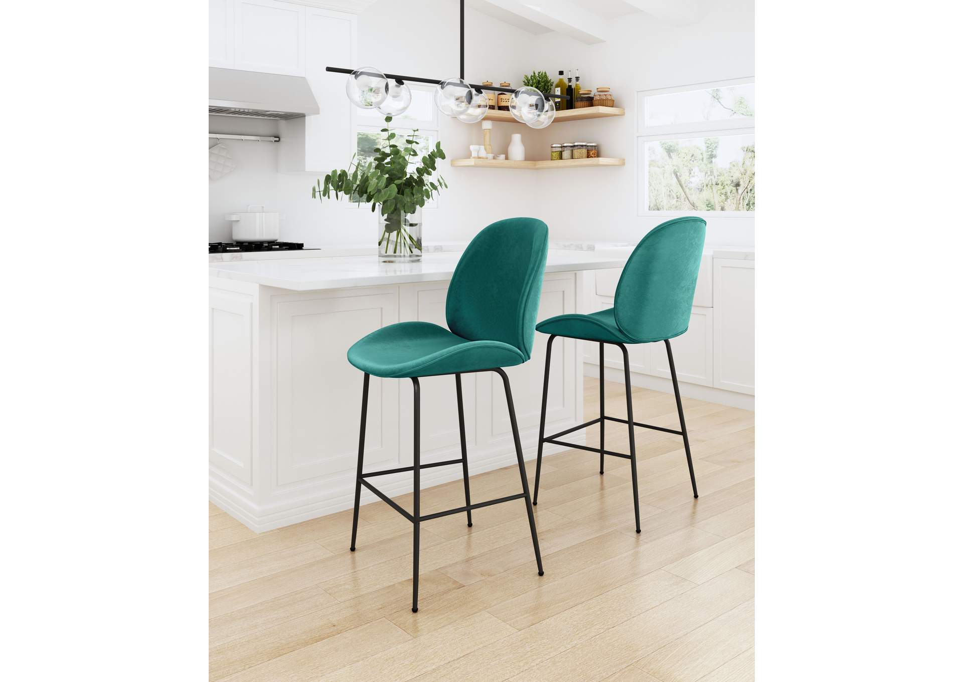 Miles Counter Stool Green,Zuo