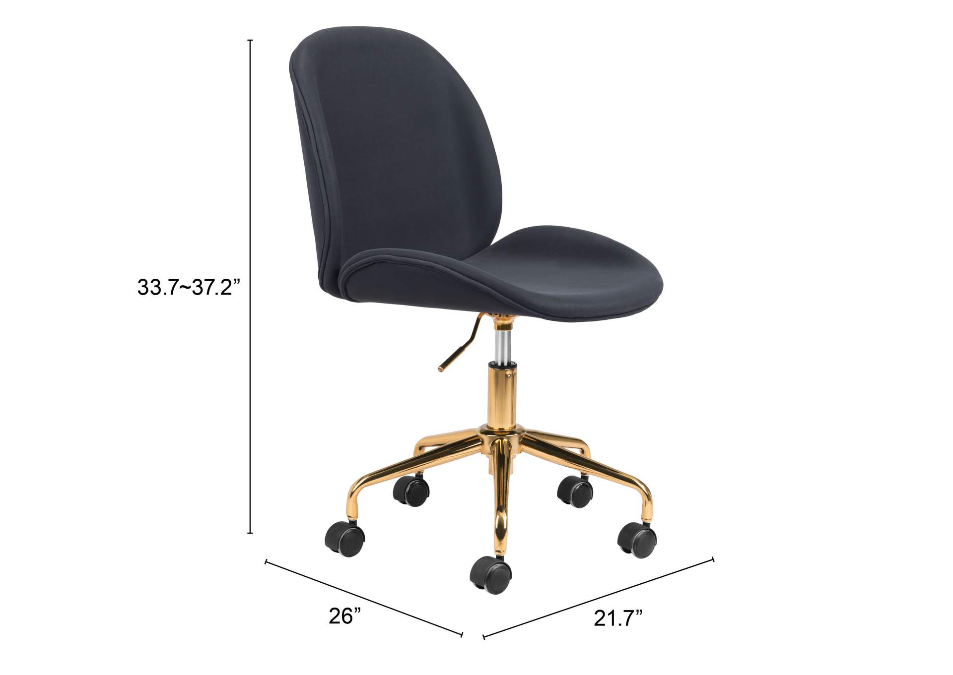Miles Office Chair Black,Zuo